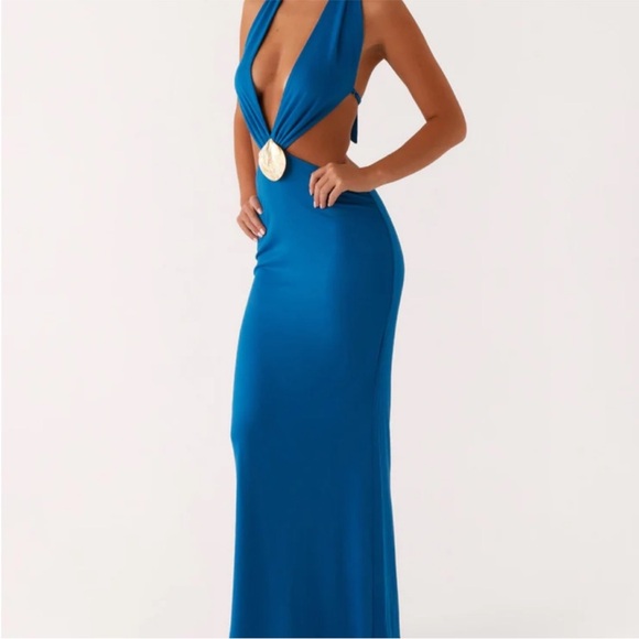 Peppermayo Vibrant Blue Backless Dress - Picture 2 of 6